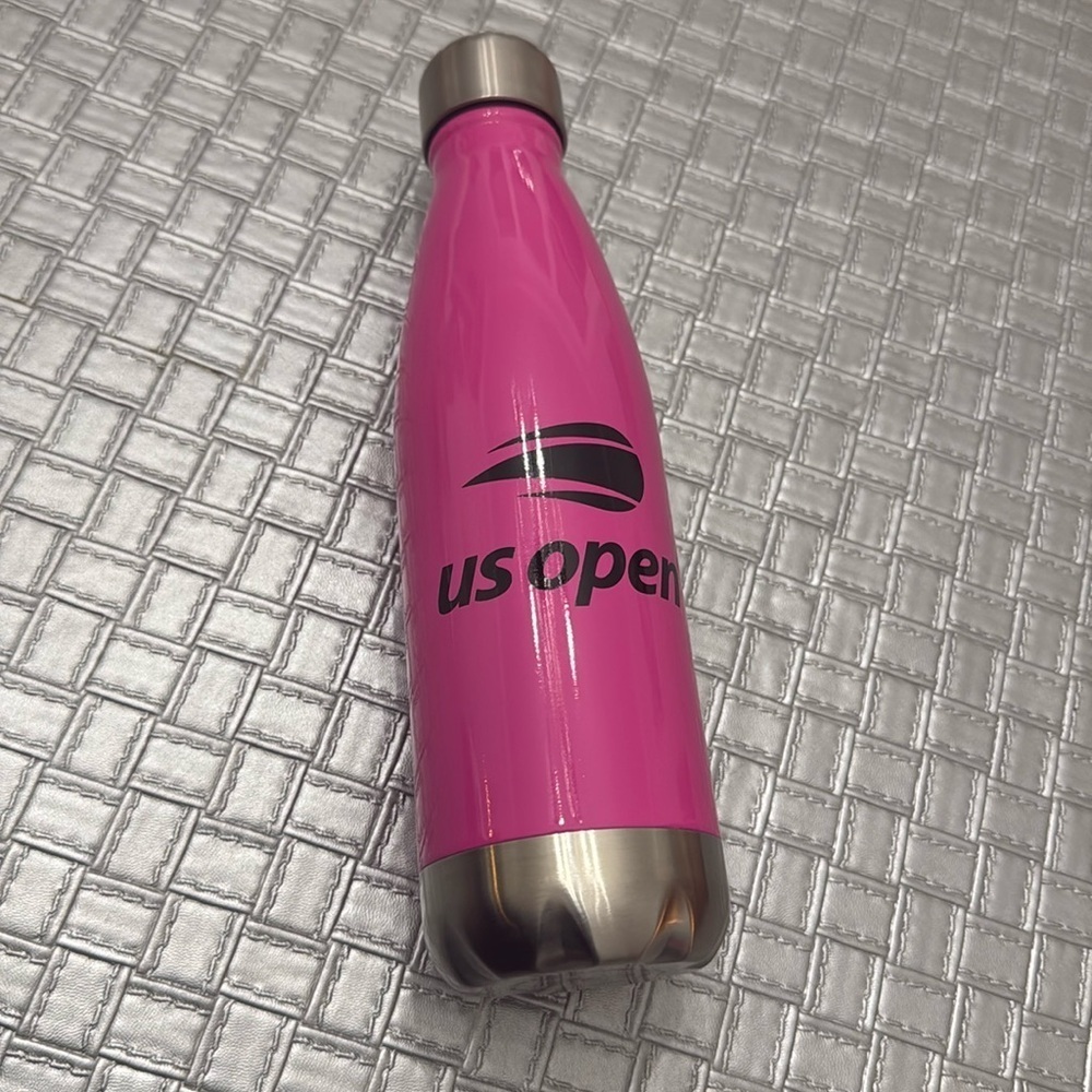 US Open Pink Stainless Steel Insulated Water Bottle 17oz Ariel